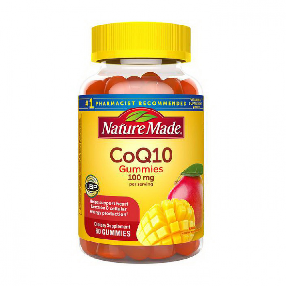 CoQ10 100 mg Gummies (60 gummies, mango)