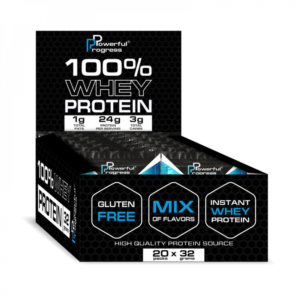 100% Whey Protein (20 packs * 32 g, cappucino)