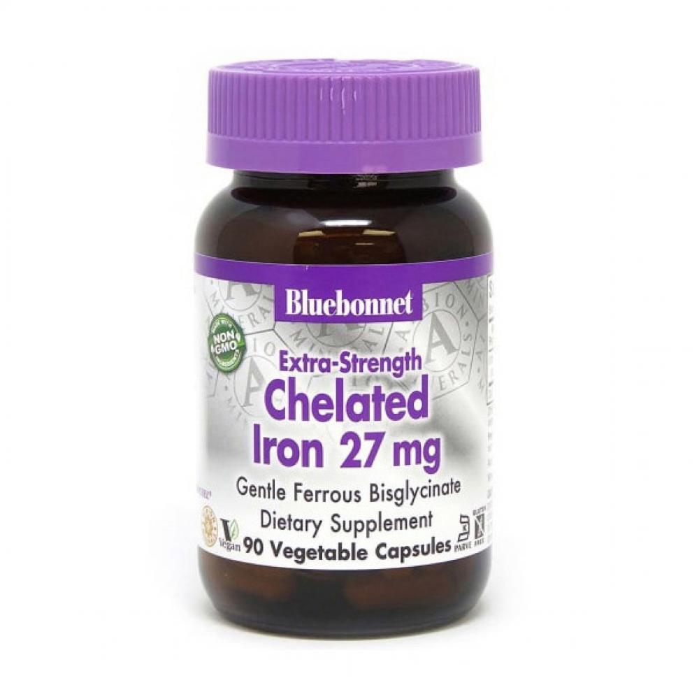 Chelated Iron 27 mg Extra-Strength (90 veg caps)