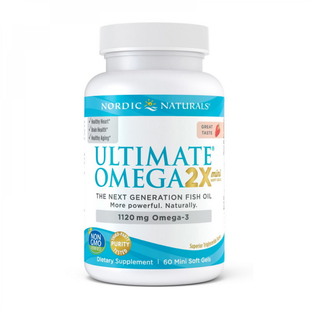 Ultimate Omega 2X 1120 mg (60 mini soft gels, great lemon)