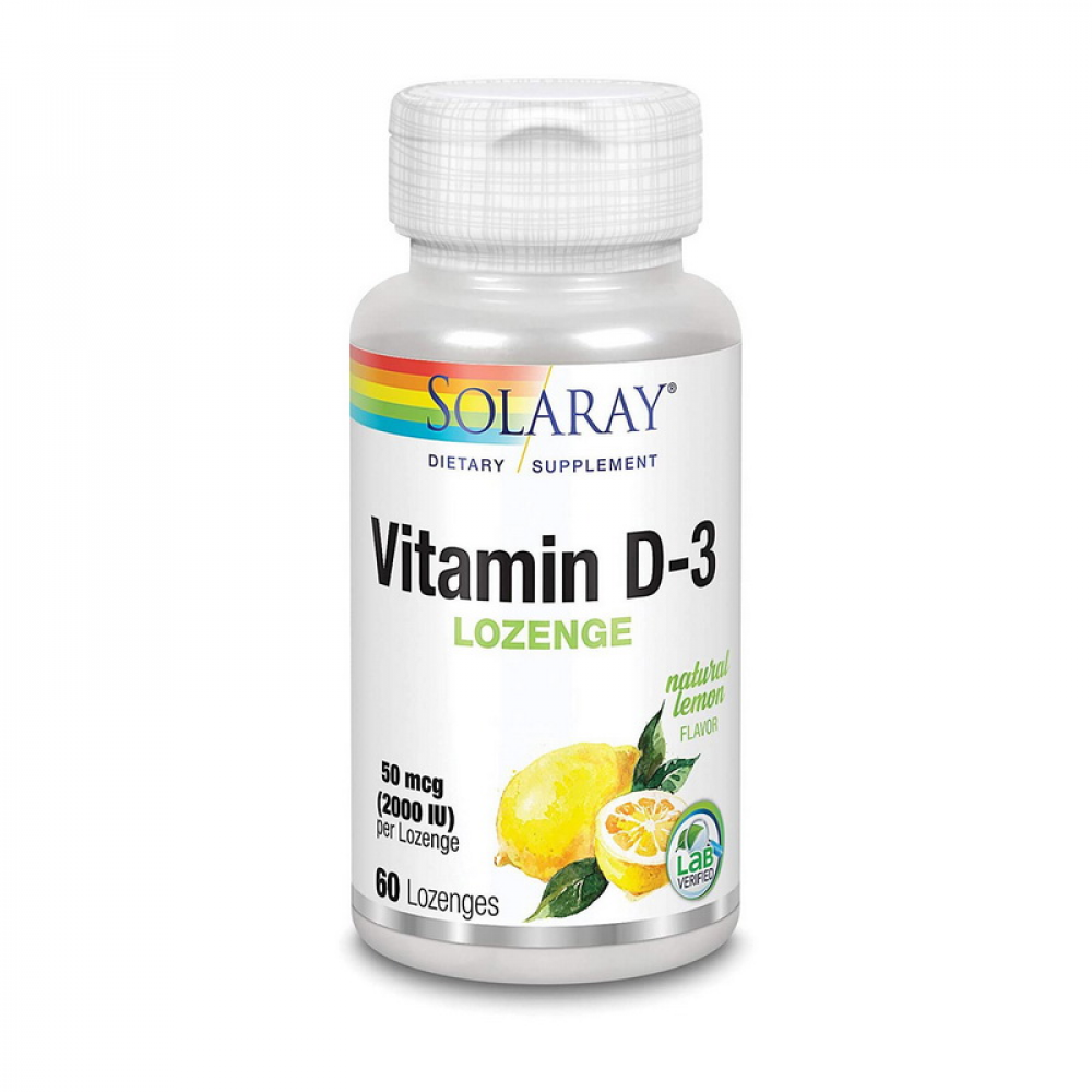 Vitamin D3 2000 IU (50 mcg) (60 lozenges, lemon)