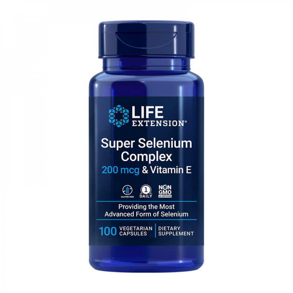 Super Selenium Complex 200 mcg & Vitamin E (100 veg caps)