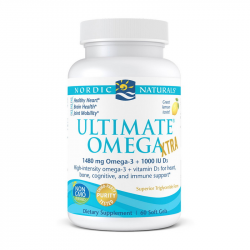 Ultimate Omega Xtra 1480 mg omega-3 + 1000 IU D3 (60 softgels, great lemon)