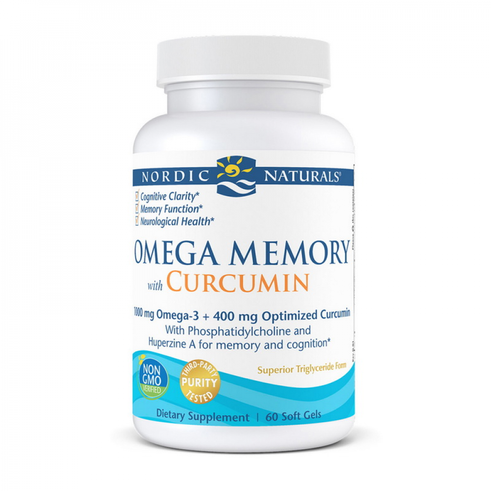 Omega Memory with Curcumin 1000 mg omega-3 + 400 mg curcumin (60 soft gels)