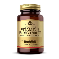 Vitamin E 134 mg natural (200 IU) pure d-alpha tocopherol (100 softgels)