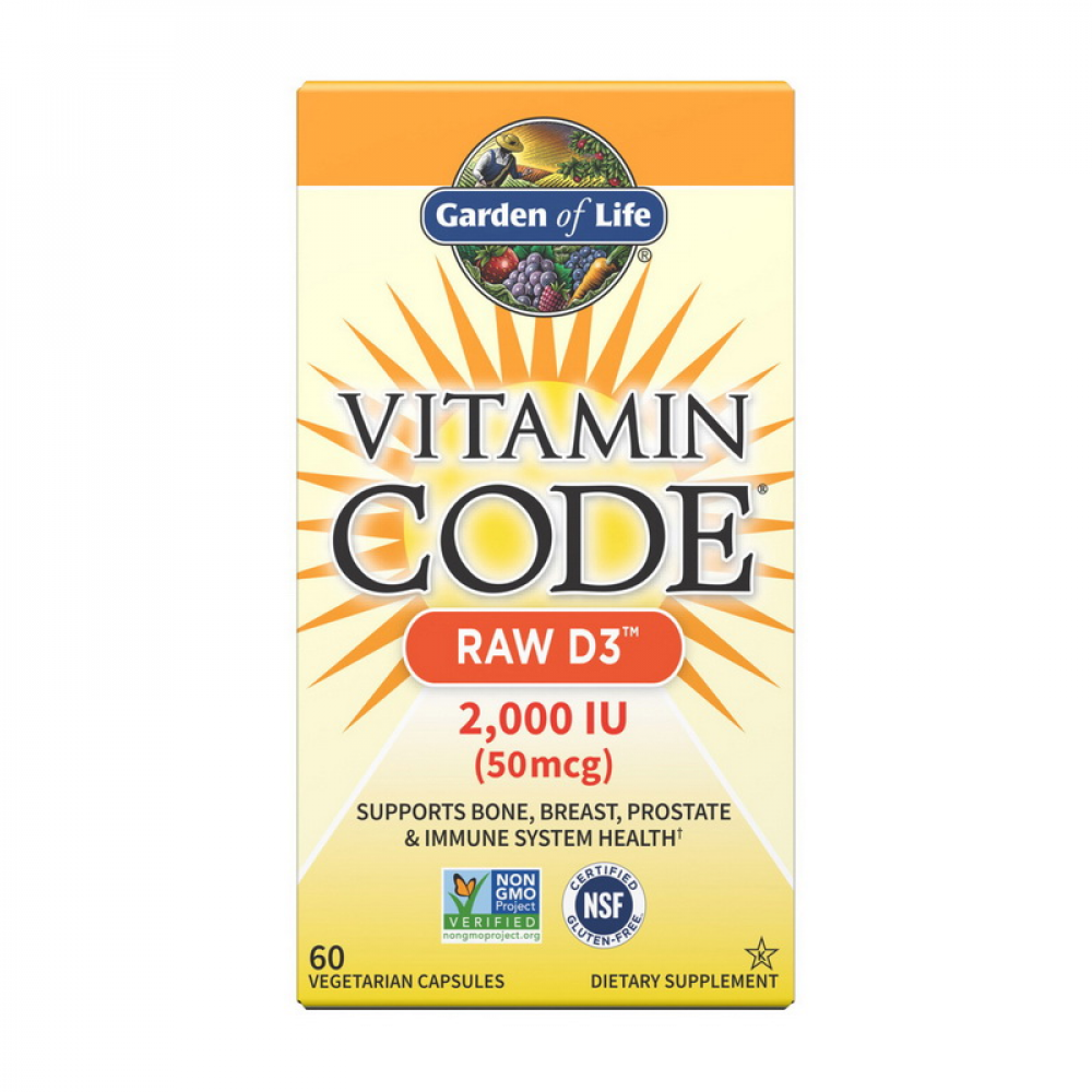 Vitamin Code Raw D3 2000 iu 50 mcg (60 veg caps)