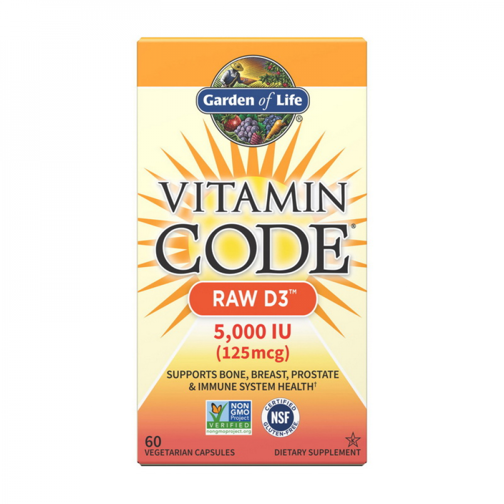 Vitamin Code Raw D3 5000 iu 125 mcg (60 veg caps)