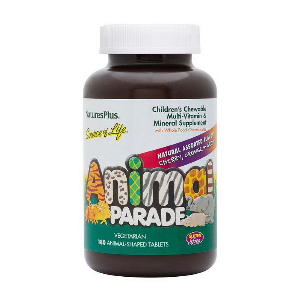 Animal Parade Children“s Multi-vitamin & Mineral (180 animal-shaped tabs, natural grape)