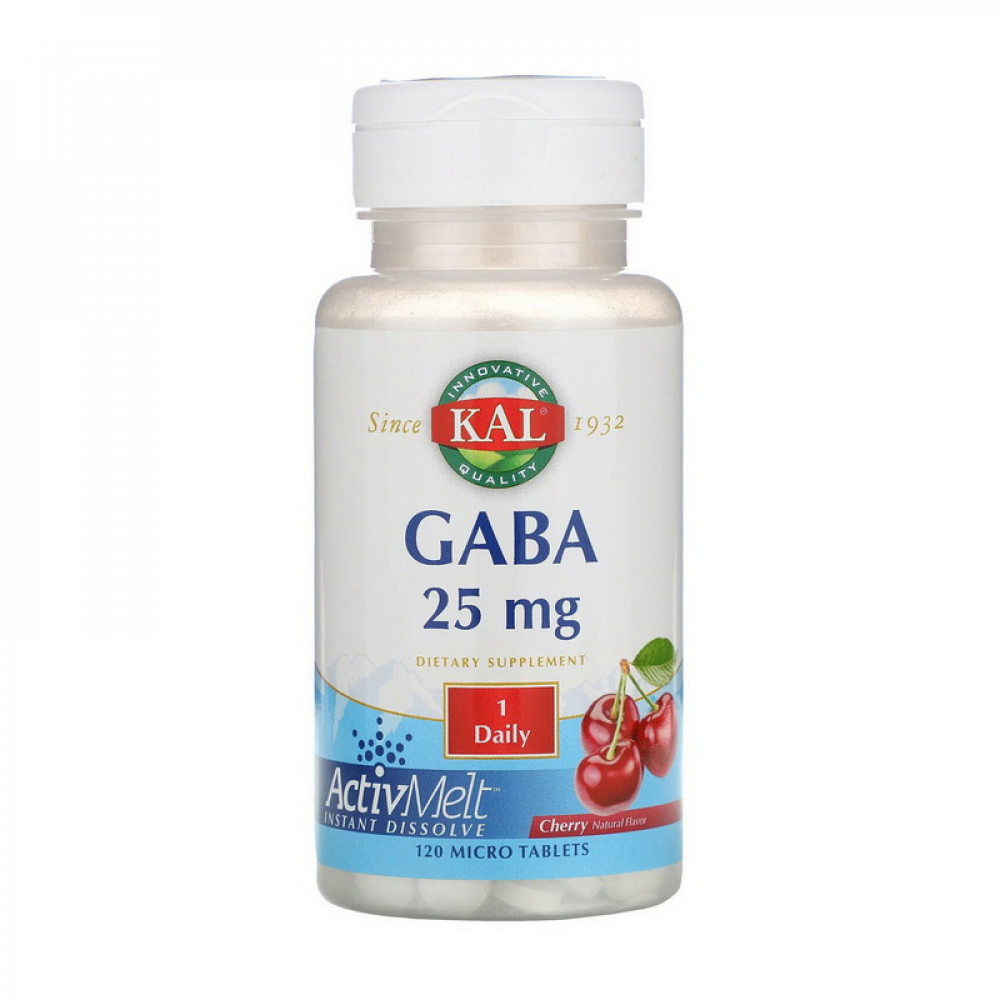 GABA 25 mg (120 micro tabs, cherry natural)