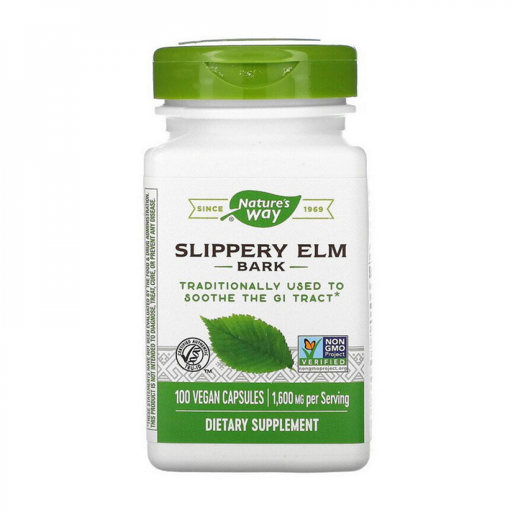 Slippery Elm Bark 1600 mg (100 veg caps)