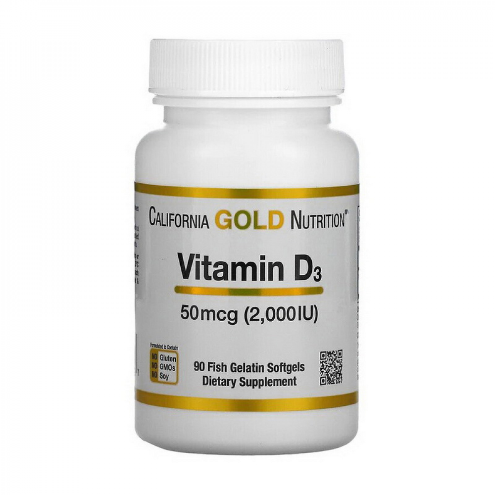 Vitamin D3 50 mcg (2,000 IU) (90 fish gelatin softgels)