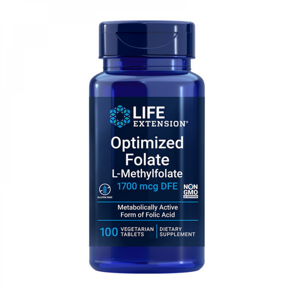 Optimized Folate L-Methylfolate 1700 mcg DFE (100 veg tab)