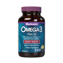 Omega-3 Fish Oil Heart Health (60 softgels, lemon)