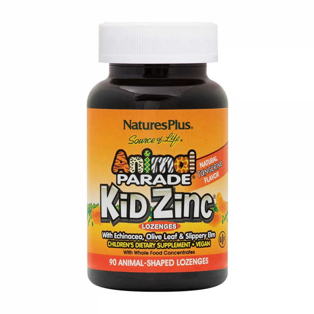 Animal Parade Kid Zinc (90 animal-shaped lozenges, tangerine)