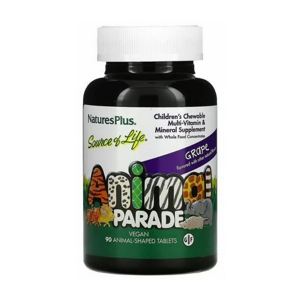 Animal Parade Children“s Multi-vitamin & Mineral (90 animal-shaped tabs, grape)