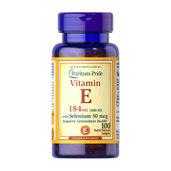 Vitamin E- 184 mg 400 IU with Selenium 50 mcg (100 softgels)