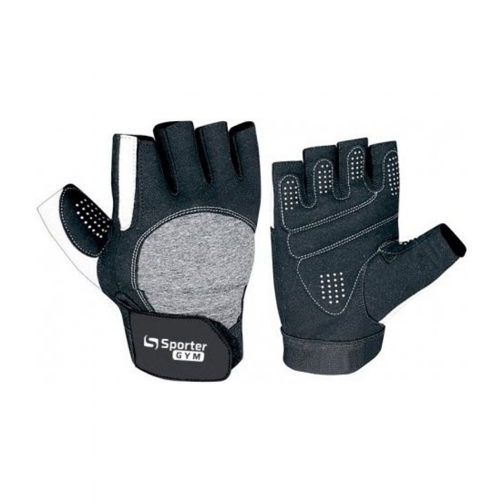 Weightlifting Gloves Black-White (M size)