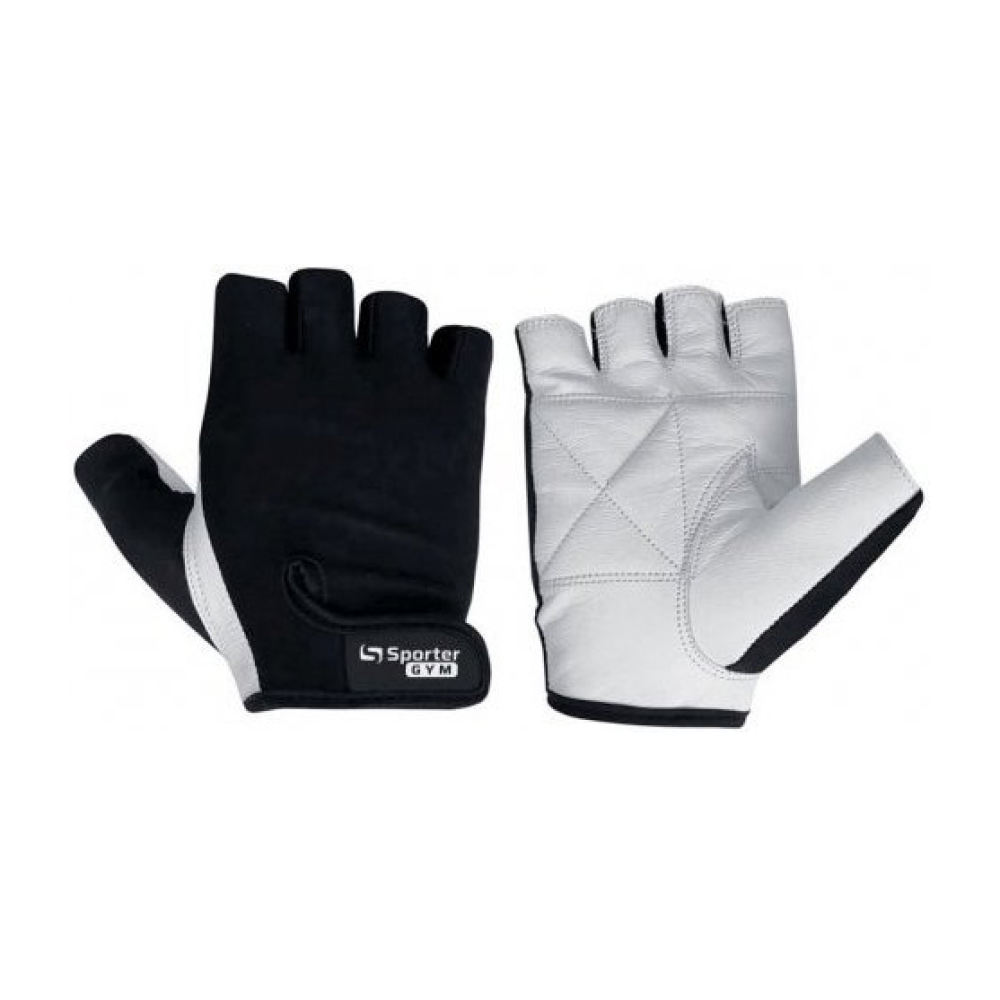 Weightlifting Gloves White-Black (L size)